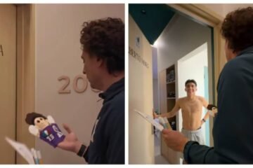 Memo Ochoa le lleva tarea y un cuento de buenas noches a Gilberto Mora